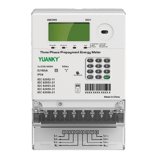 YUANKY HW1800 METER TENAGA PRBAYAR TIGA FASA METER ELEKTRIK PRABAYAR